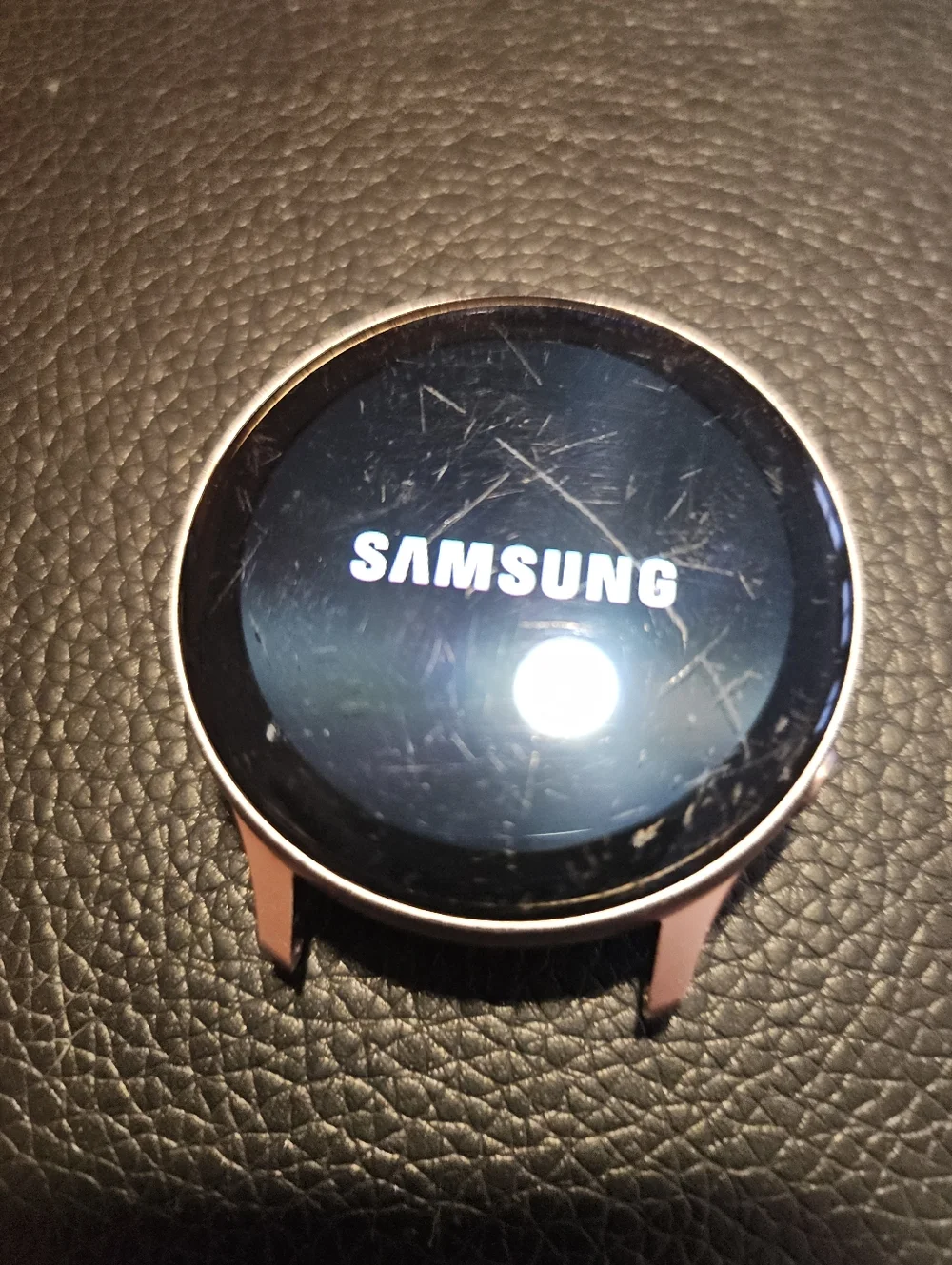 Samsung Pink and Black Round Smartwatch Body